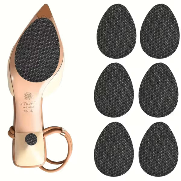 1/3/6/10 Pairs Anti-Slip Shoe Pads, Rubber Self-Adhesive Non-Slip Shoe Grips, High Heel Protector Stickers, Suitable For Women's Sandals, White High Heels, Boots, Ladies Shoe Accessories